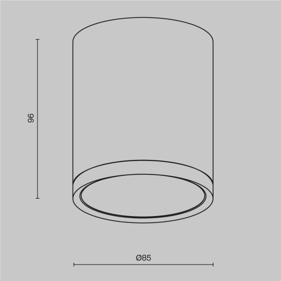 Накладной потолочный светильник Maytoni C086CM-GX53-MRD-WS Hoop под лампу 1xGX53 15W
