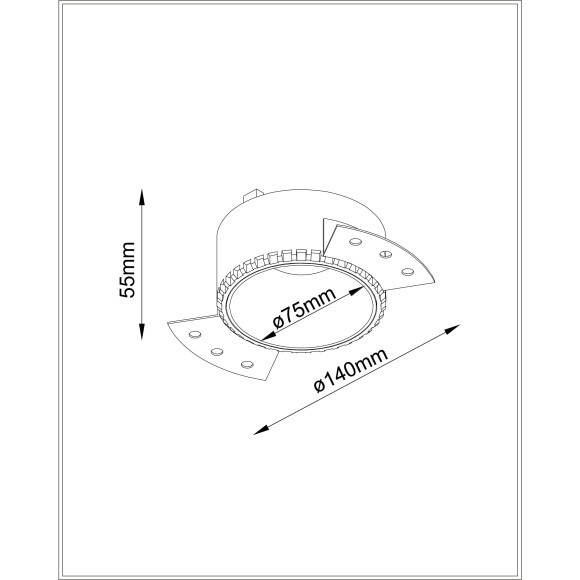 Встраиваемый светильник Maytoni DL051-01-GU10-RD-WS Share под лампу 1xGU10 20W