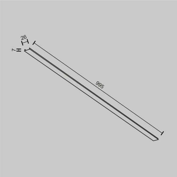 Декоративный экран 1м для лицевой части шинопроводов Exility Maytoni TRA034DO-1B Декоративный экран 1м для лицевой части шинопроводов Exility Maytoni TRA034DO-1B