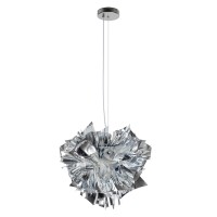 10593/420 Silver Loft It CLIZIA Серебристый подвесной светильник, 2 лампы E27, металлическое основание и пластиковый плафон, IP20