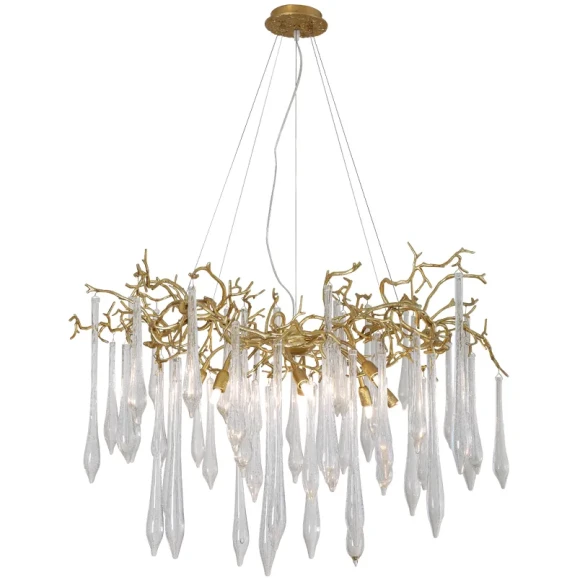 Люстра Crystal Lux REINA SP8 D1000 GOLD PEARL