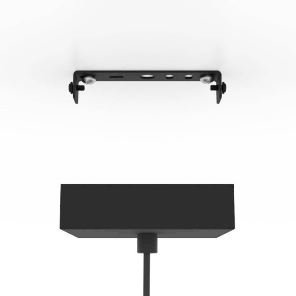 43743 Подвесной потолочный светильник (люстра) NAFFERTON, 1Х40W, E27, L100, B100, H1100, сталь, черный/дерево, коричневый