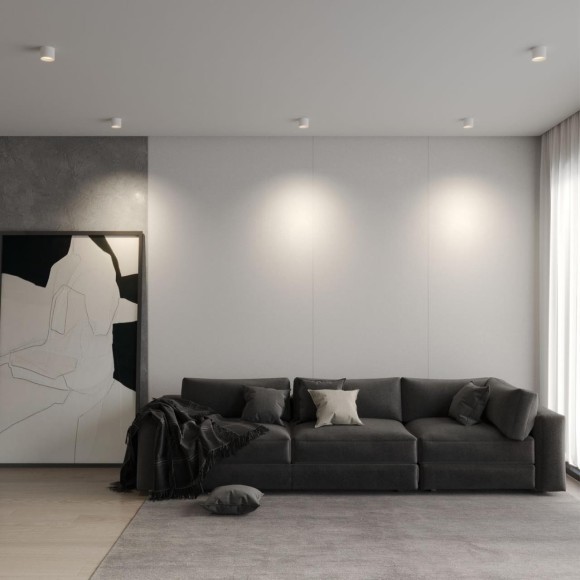 359592 Белый накладной светодиодный светильник с перекл. цв. температуры и рассеивателем призмой 6Вт 200лм 3000К\4000К\6000К Novotech ORBIS