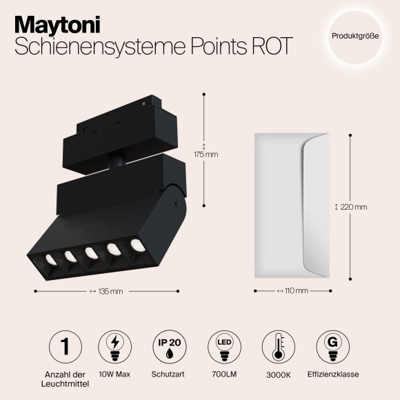 TR015-2-10W3K-B Трековый магнитный светодиодный светильник Maytoni Gravity CRI90+ 3000К 700Лм 24° 10Вт TR015-2-10W3K-B Трековый магнитный светодиодный светильник Maytoni Gravity CRI90+ 3000К 700Лм 24° 10Вт