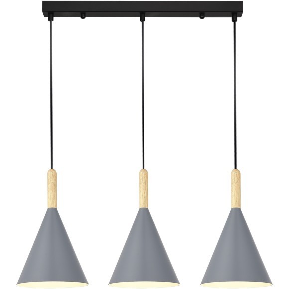 SLE1255-413-03 Светильник подвесной Черный/Серый E27 3*40W ARKET