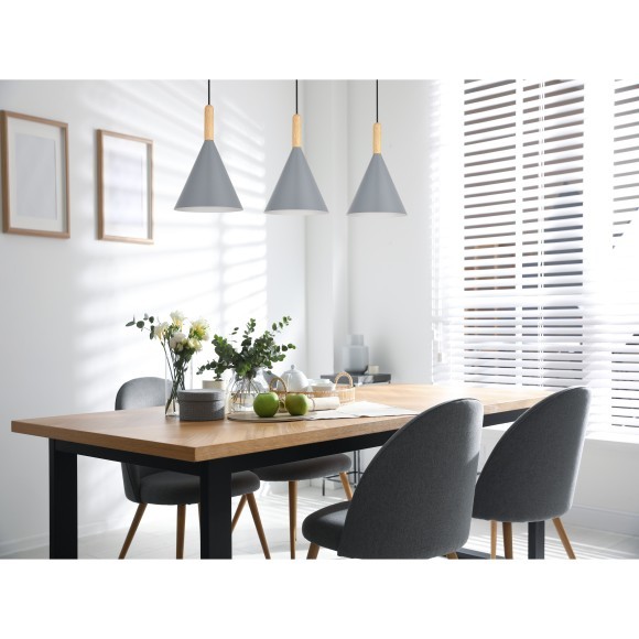 SLE1255-413-03 Светильник подвесной Черный/Серый E27 3*40W ARKET