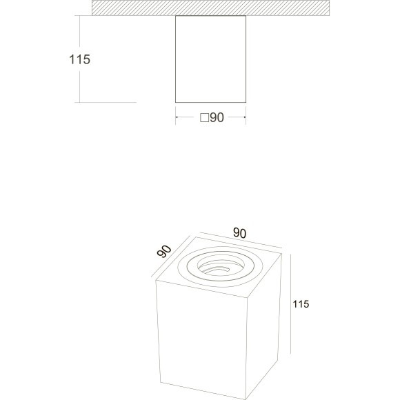 Накладной потолочный светильник Maytoni C017CL-01W Atom под лампу 1xGU10 50W