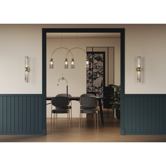 Золотой настенный светильник (бра) с 2 лампами G9 Maytoni Antic MOD302WL-02GR1