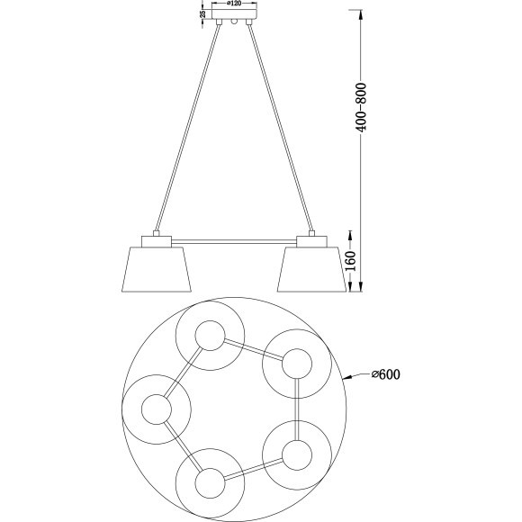 Люстра подвесная Freya FR5004PL-05CH Barbara под лампы 5xE27 60W Люстра подвесная Freya FR5004PL-05CH Barbara под лампы 5xE27 60W
