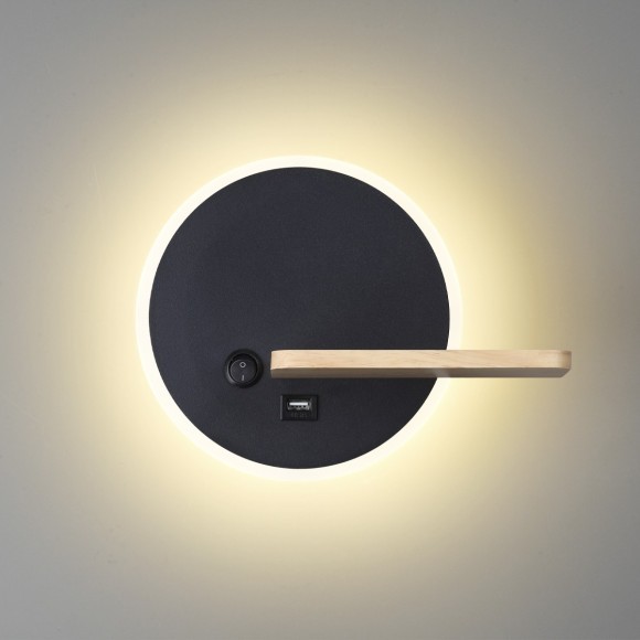 5635/9WL LEDIO LN23 038 чёрный Бра LED 9W 3000K 395Лм 220V WINNIE 5635/9WL LEDIO LN23 038 чёрный Бра LED 9W 3000K 395Лм 220V WINNIE