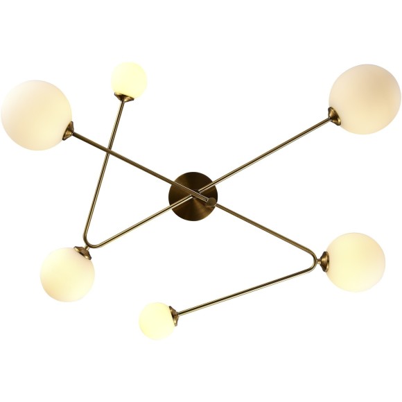 SLE2211-302-06 Светильник потолочный Латунь/Белый G9 LED 6*5W FANTINI