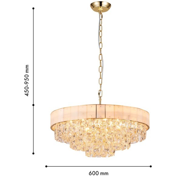 Хрустальная подвесная классическая люстра Favourite Raffinato 4783-12P