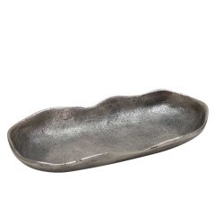 427037 Чаша декоративная FORLEYET, L255, B110, H35, алюминий, цвет никель-античный 427037 Чаша декоративная FORLEYET, L255, B110, H35, алюминий, цвет никель-античный