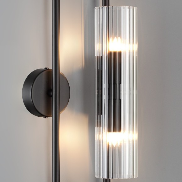 6561/2W SUSPENTIONI LN24 черный/прозрачный/металл/стекло Бра G9 2*20W 220V TORONTO 6561/2W SUSPENTIONI LN24 черный/прозрачный/металл/стекло Бра G9 2*20W 220V TORONTO