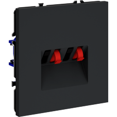 Розетка акустическая встраиваемая VOLTUM S70 4-местная, (графит)