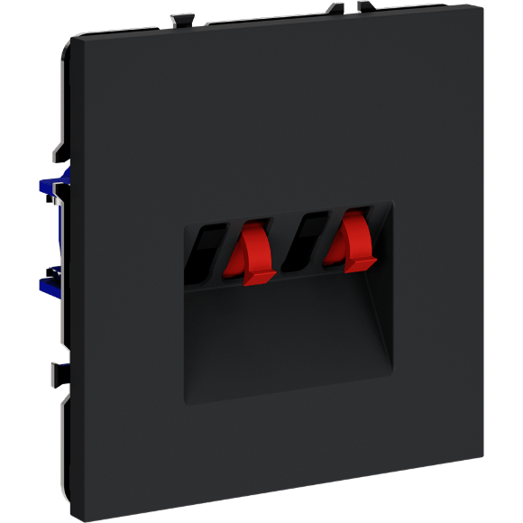 Розетка акустическая встраиваемая VOLTUM S70 4-местная, (графит)