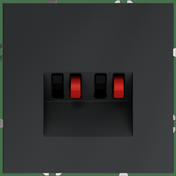 Розетка акустическая встраиваемая VOLTUM S70 4-местная, (графит)