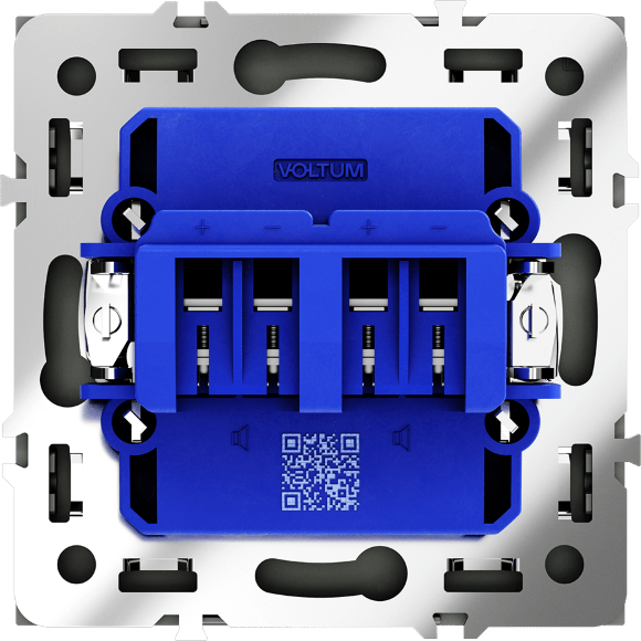 Розетка акустическая встраиваемая VOLTUM S70 4-местная, (графит)