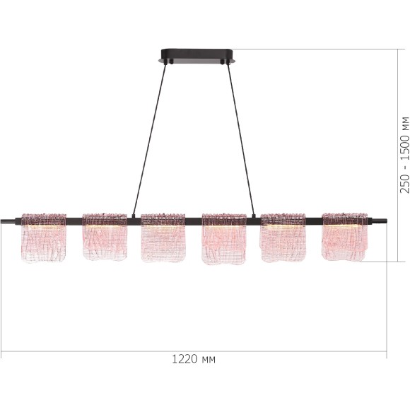 SL6021.403.36 Светильник подвесной ST-Luce черный/розовый LED 1*36W 4000K VOILE