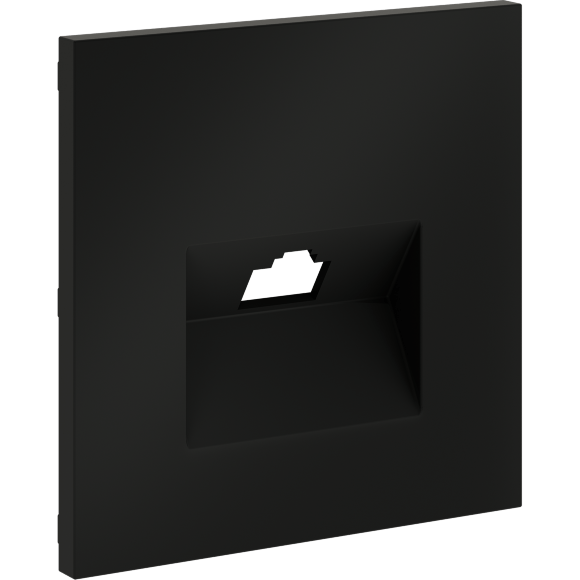 Накладка для розетки компьютерной RJ45 кат.6, S70 (черный матовый)