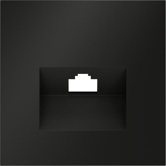 Накладка для розетки компьютерной RJ45 кат.6, S70 (черный матовый)