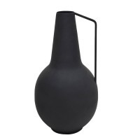 421066 MIOUSKI Декоративная ваза сталь черный H390 ?200