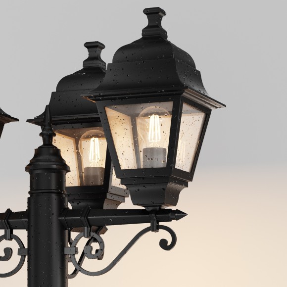 Уличный наземный светильник Maytoni O003FL-03B Abbey Road IP44 под лампы 3xE27 60W