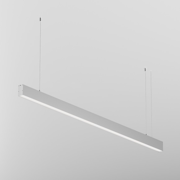Maytoni Technical LL312038 Подвесной линейный LED-светильник длиной 1.5 м, SMD 2835, 30Вт, 3000К, 2250Лм, CRI90, 120°, 220V, IP33, белый алюминий, рассеиватель белый матовый, 1500x35x35 мм, комплектация: профиль, рассеиватель, лента, тросы 2м, блок питани