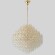 Crystal Lux HEDONIST SP16 3890/316 Большая подвесная хрустальная декоративная люстра, макс. высота 235см, диаметр 60см, металл цвета золото, хрусталь, лампы E14 16x40W IP20 220В