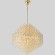 Crystal Lux HEDONIST SP16 3890/316 Большая подвесная хрустальная декоративная люстра, макс. высота 235см, диаметр 60см, металл цвета золото, хрусталь, лампы E14 16x40W IP20 220В