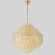 Crystal Lux HEDONIST SP16 3890/316 Большая подвесная хрустальная декоративная люстра, макс. высота 235см, диаметр 60см, металл цвета золото, хрусталь, лампы E14 16x40W IP20 220В