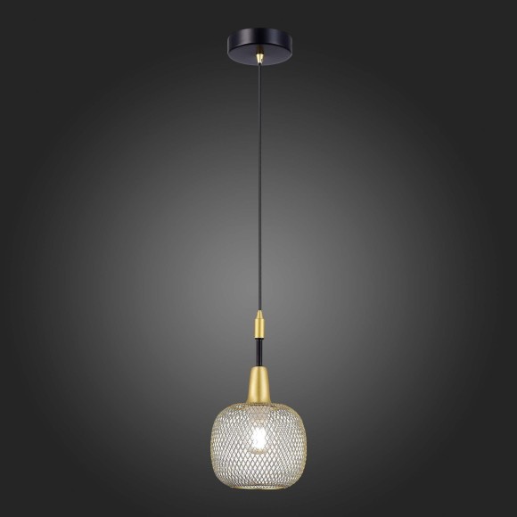 SLE1137-403-01 Подвес Черный, Золотистый/Золотистый E14 1*60W ELITIS