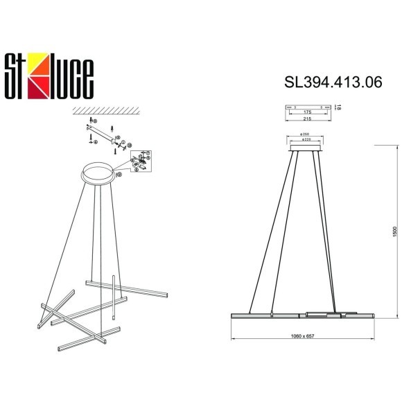 SL394.413.06 Люстра подвесная ST-Luce Черный/Белый LED 6*13W 4000K BASONI SL394.413.06 Люстра подвесная ST-Luce Черный/Белый LED 6*13W 4000K BASONI