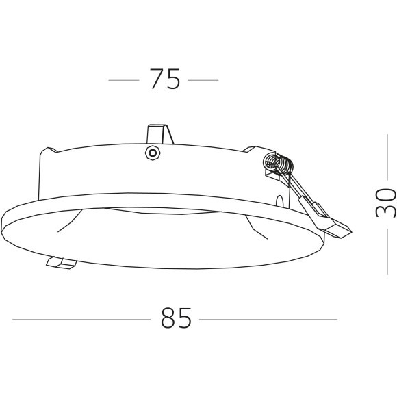 ST263.508.01 Св-к встр. Белый GU10 1*50W IP20 L85xW85xH30 220V Без ламп Встраиваемые светильники