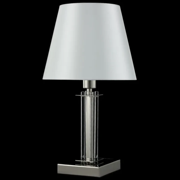 Настольная лампа Crystal Lux NICOLAS LG1 NICKEL/WHITE