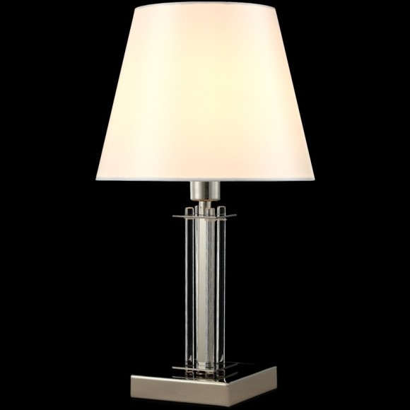 Настольная лампа Crystal Lux NICOLAS LG1 NICKEL/WHITE