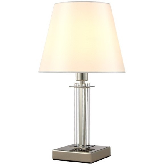Настольная лампа Crystal Lux NICOLAS LG1 NICKEL/WHITE