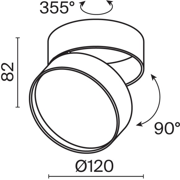 Потолочный светильник Technical C024CL-L18B