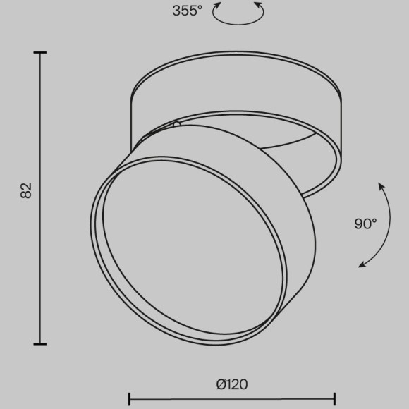 Потолочный светильник Technical C024CL-L18B