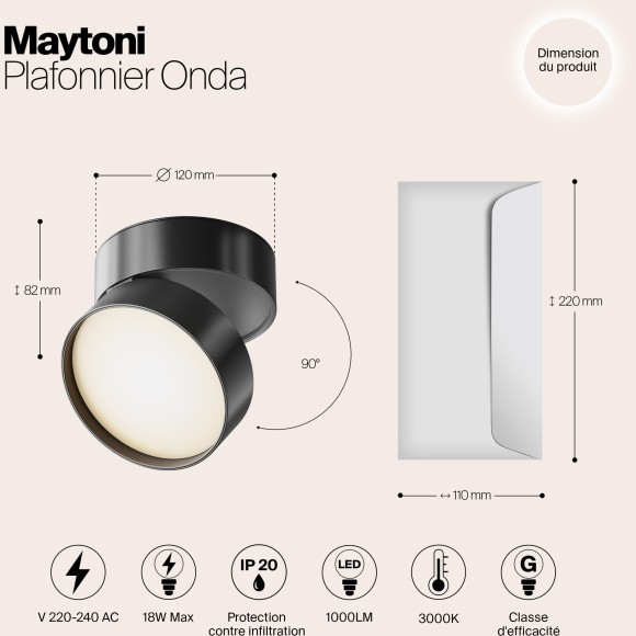 Потолочный светильник Technical C024CL-L18B