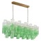 10580/1000R Clear green LOFT IT MURANO Подвесной светильник, 11 ламп E14, зеленые стеклянные плафоны с градиентом, бронзовое металлическое основание, IP20