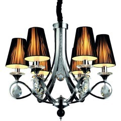 Хрустальная подвесная люстра Lumina Deco Negrio LDP 8903-6 Хрустальная подвесная люстра Lumina Deco Negrio LDP 8903-6
