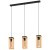 43744 Подвесной потолочный светильник (люстра) NAFFERTON, 3Х40W, E27, L800, B100, H1100, сталь, черный/дерево, коричневый