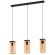 43744 Подвесной потолочный светильник (люстра) NAFFERTON, 3Х40W, E27, L800, B100, H1100, сталь, черный/дерево, коричневый 43744 Подвесной потолочный светильник (люстра) NAFFERTON, 3Х40W, E27, L800, B100, H1100, сталь, черный/дерево, коричневый