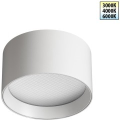 359594 Белый накладной светодиодный светильник с перекл. цв. температуры и рассеивателем призмой 12Вт 550лм 3000К\4000К\6000К Novotech ORBIS 359594 Белый накладной светодиодный светильник с перекл. цв. температуры и рассеивателем призмой 12Вт 550лм 3000К\4000К\6000К Novotech ORBIS