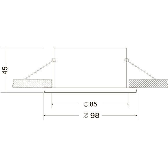 Встраиваемый светильник Maytoni DL030-2-01W Yin под лампу 1xGU10 50W