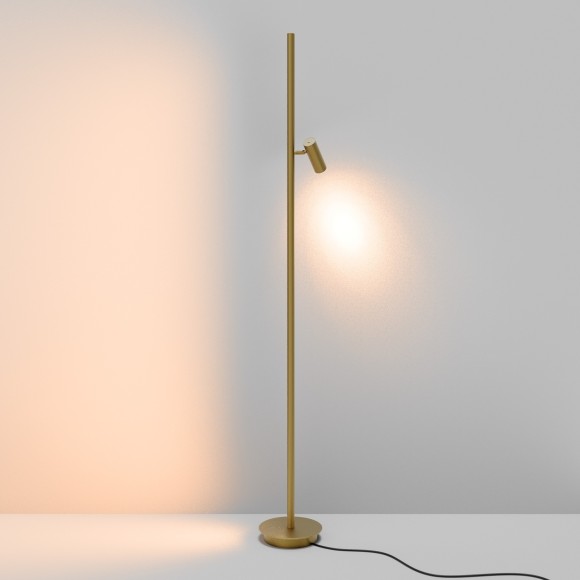Светодиодный латунный диммируемый напольный светильник (торшер) LED 14Вт RA80 800лм 3000К Maytoni MOD395FL-L28BS3K Светодиодный латунный диммируемый напольный светильник (торшер) LED 14Вт RA80 800лм 3000К Maytoni MOD395FL-L28BS3K