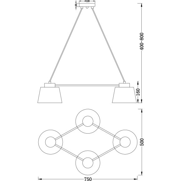 Подвесной светильник Barbara FR5004PL-04CH