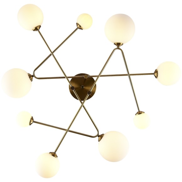 SLE2211-302-09 Светильник потолочный Латунь/Белый G9 LED 9*5W FANTINI