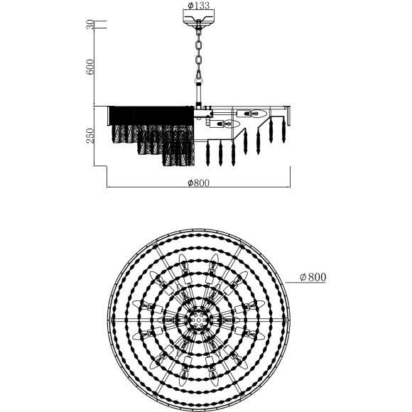 Хрустальная подвесная классическая люстра Favourite Raffinato 4783-28P